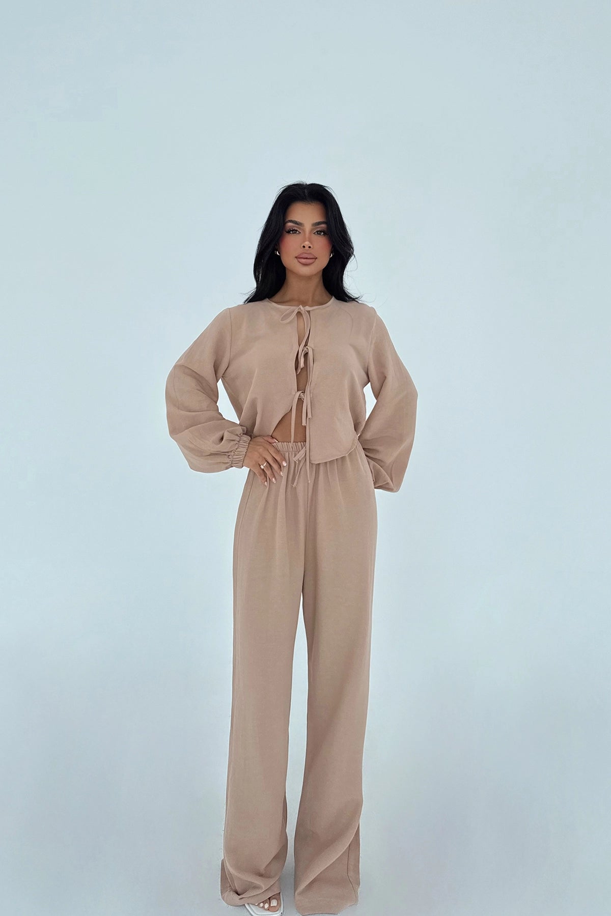 Periah Tan Linen Set
