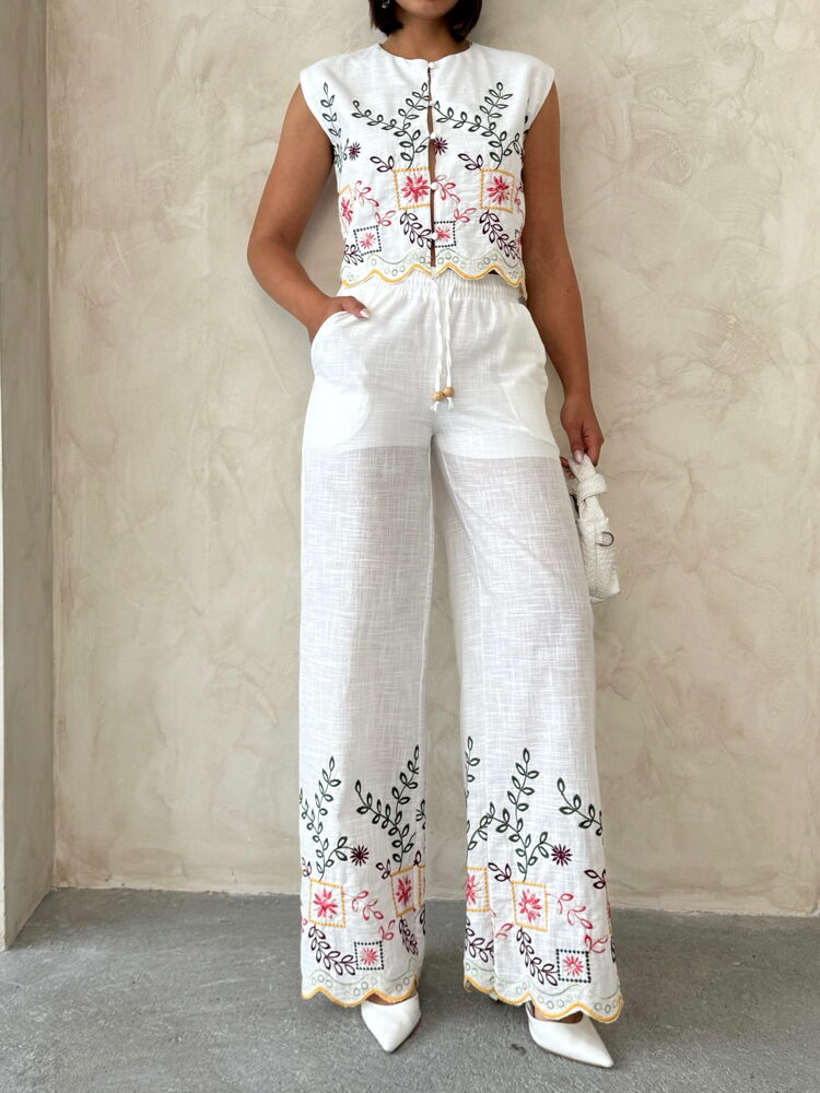 Embroidered Pants