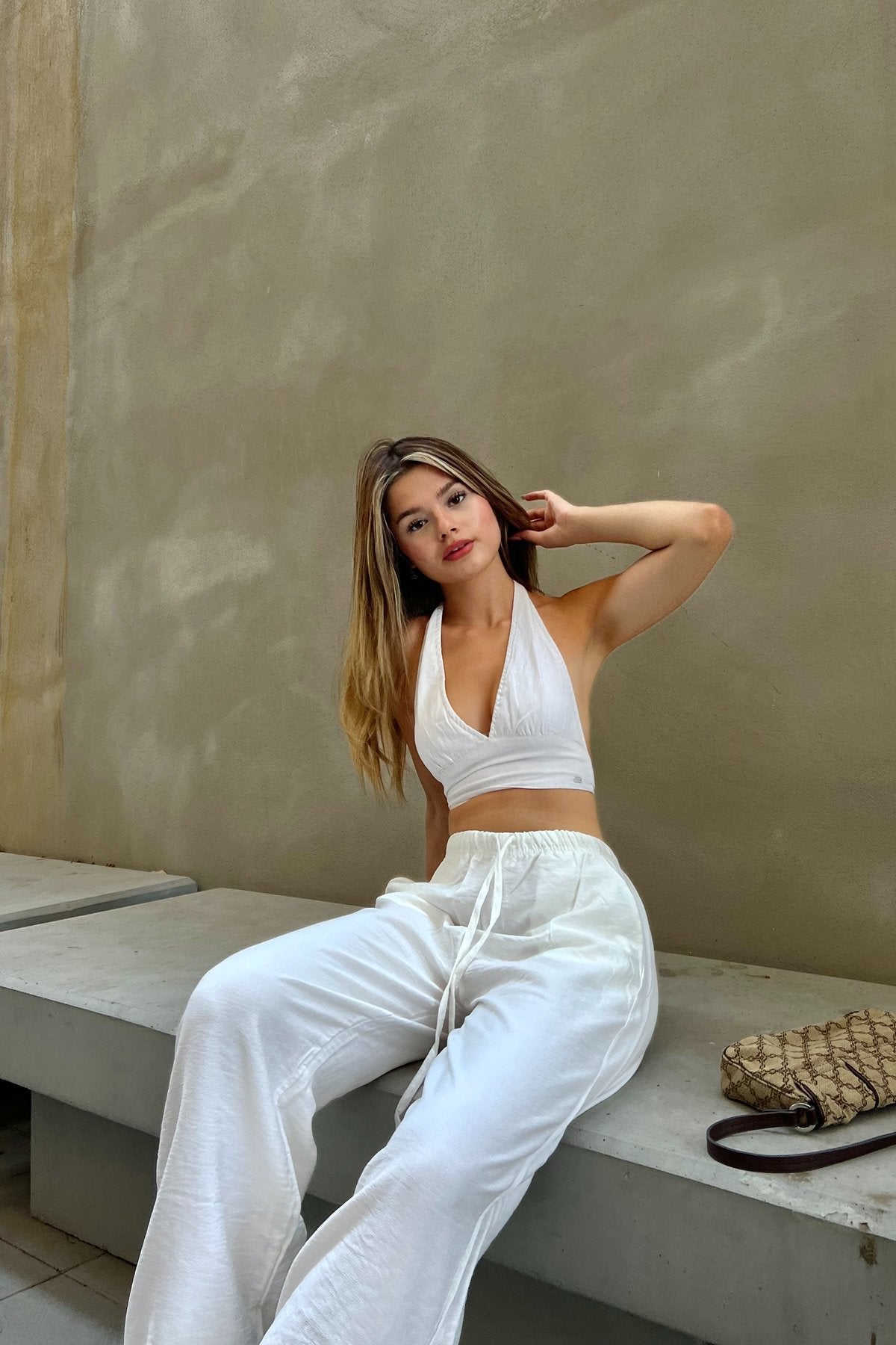 Loose Cut White Trousers