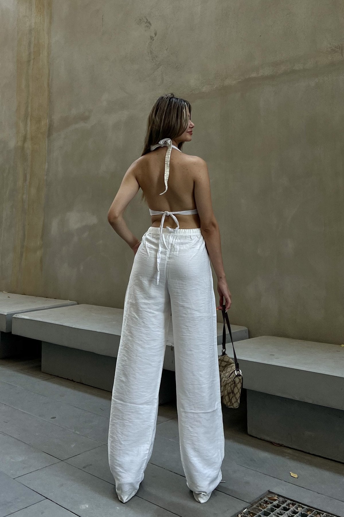 Loose Cut White Trousers